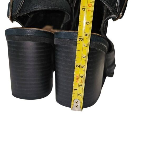 Maurices Shoes Womens Courtney Slingback Navy Black Peep Toe Mule Chunky Heel. S - Picture 9 of 11